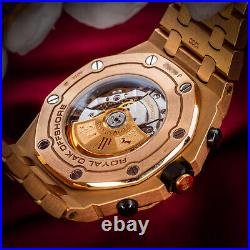 Audemars Piguet Royal Oak Offshore Chronograph Rose Gold Brick Grey Dial 26470OR