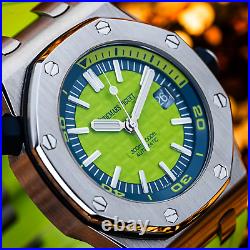 Audemars Piguet Royal Oak Offshore Diver Lime Green MINT! 15710ST. OO. A038CA. 01