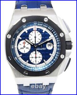 Audemars Piguet Royal Oak Offshore Platinum Blue 44mm Watch 26401PO. OO. A018CR. 01