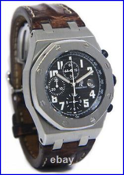 Audemars Piguet Royal Oak Offshore Steel Black Dial Chronograph Mens 42mm Watch