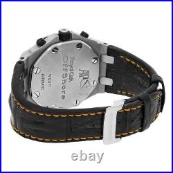 Audemars Piguet Royal Oak Offshore Watch 42MM Stainless Steel Black Leather