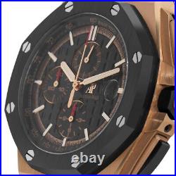 Audemars Piguet Royal Oak Offshore Watch 44MM Rose Gold Black Index Hour Mark
