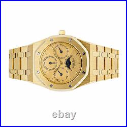 Audemars Piguet Royal Oak Quantieme Perpetual Auto Gold Mens Watch 25554BA