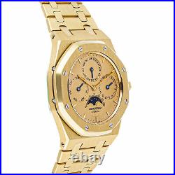 Audemars Piguet Royal Oak Quantieme Perpetual Auto Gold Mens Watch 25554BA