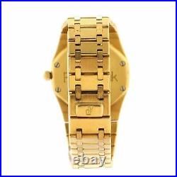 Audemars Piguet Royal Oak Quartz Watch Yellow Gold with Diamond Markers 33