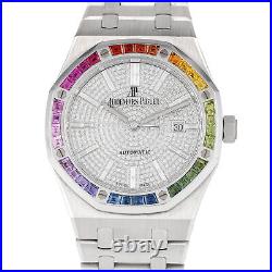 Audemars Piguet Royal Oak Rainbow Bezel Diamond Dial Watch 15413BC. YY. 1220BC. 01