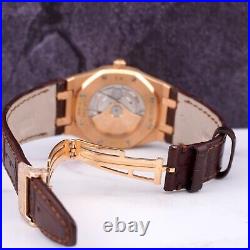 Audemars Piguet Royal Oak Rose Gold JUMBO 39mm Iced 5ct Diamond Watch 15300OR