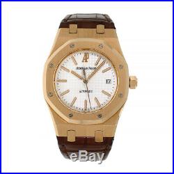 Audemars Piguet Royal Oak Rose Gold White 39MM Watch 15300OR. OO. D088CR. 02