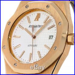 Audemars Piguet Royal Oak Rose Gold White 39MM Watch 15300OR. OO. D088CR. 02