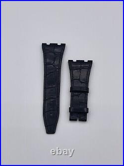 Audemars Piguet Royal Oak Sangle Watch Leather Belt Strap Black