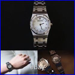 Audemars Piguet Royal Oak Stainless Steel 28mm Diamond Mother of Pearl Watch