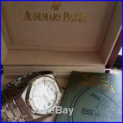 Audemars Piguet Royal Oak Vintage 36mm Automatic Watch Rare White Dial