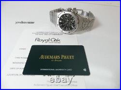 Audemars Piguet SS Royal Pak 50th green dial, chronograph 26240 box/papers
