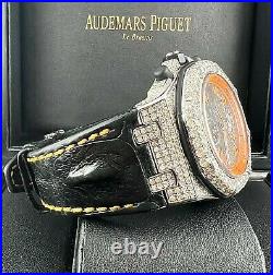Audemars Piguet Volcano Royal Oak 42mm Iced Out 8ct Diamonds Ref 26170ST