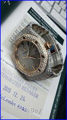 Audemars Piguet royal Oak midsize w\2000 diamonds 18k gold SS Unisex masterpiece