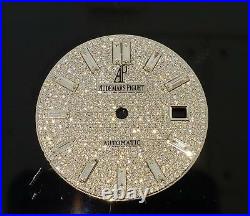 Custom Full Pave 4 ct. Diamond Dial for Audemars Piguet Royal Oak 41mm Ref 15400