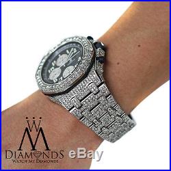 Diamonds Audemars Piguet Royal Oak Offshore Watch With Black Dial