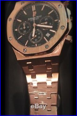 GOLD Audemars Royal Oak piguet Luxury Automatic Watch dial Business SILVER&BLACK