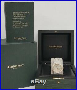 Genuine 18k Gold SS Audemars Piguet Automatic Royal Oak Box Papers w Diamonds