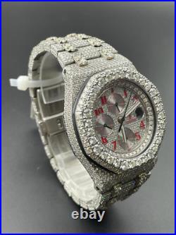 Iced out Audemars Piguet Royal Oak Offshore Panda Chrono Natural Diamond Watch