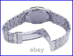 Ladies Audemars Piguet Royal Oak 35MM S. Steel Black Dial Diamond Watch 12.5 Ct