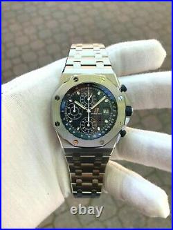 MINT 2021 AP Audemars Piguet 25th Anniversary Royal Oak Offshore Blue Dial Watch