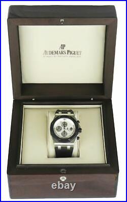 MINT Audemars Piguet Royal Oak Offshore 42mm Rubberclad Silver White 25940 Watch