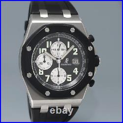 MINT Audemars Piguet Royal Oak Offshore Panda Black Rubber 42mm 25940SK Watch