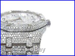 Men Audemars Piguet Royal Oak 15400 41MM Steel Arabic Dial 20.50ct Diamond Watch