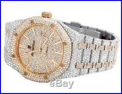 Mens 41 MM Audemars Piguet Royal Oak 2 Tone Rose Gold with 35.5 Ct Diamond watch