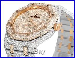 Mens 41 MM Audemars Piguet Royal Oak 2 Tone Rose Gold with 35.5 Ct Diamond watch