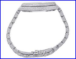 Mens 41MM Audemars Piguet Royal Oak Stainless Steel VS Diamond Watch 31.5 Ct