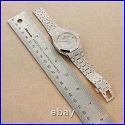 Mens Audemars Piguet Arabic NumeralsRoyal Oak 41MM Full Moissanite Diamond Watch