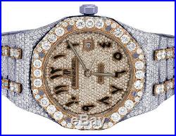 Mens Audemars Piguet Royal Oak 41MM 18K Rose Gold/ Steel Diamond Watch 36.85 Ct