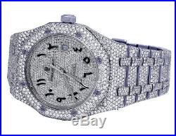 Mens Audemars Piguet Royal Oak 41MM Steel VS Arabic Dial Diamond Watch 33 Ct