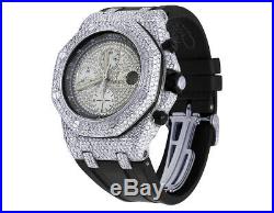 Mens Audemars Piguet Royal Oak Offshore 42MM Rubber Strap Diamond Watch 12.5 Ct