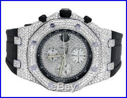 Mens Audemars Piguet Royal Oak Offshore 42MM Rubber Strap Diamond Watch 12.5 Ct
