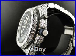Mens Iced Out Audemars Piguet Royal Oak Offshore Diamond Watch 26 Ct