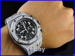 Mens Iced Out Audemars Piguet Royal Oak Offshore Diamond Watch 26 Ct