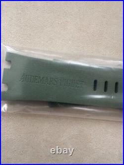OEM 30mm Audemars Piguet Royal Oak Offshore 44mm Khaki Green Rubber Strap 26400