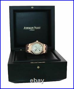 ROSE GOLD Audemars Piguet Royal Oak 39 Dual Time Power Reserve 26120or Watch