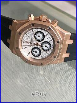 Stunning Audemars Piguet Royal Oak Chronograph 18k Rose Gold With Papers Look