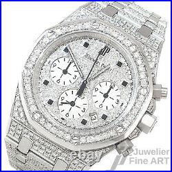 Uhr Audemars Piguet Royal Oak Ref. 69278 Weißgold 40 mm Diamanten n. Original