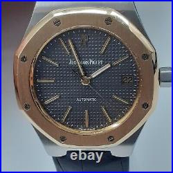 WithBox Audemars Piguet Royal Oak 36 mm Steel 18K Yellow Gold Grey Watch 14800SA